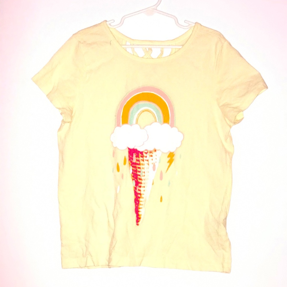 Girls drip ice cream shirt with laced back